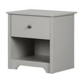 thumbnail image 2 of South Shore Vito 1-Drawer Nightstand - End Table with Storage for Adult, in Soft Gray, 2 of 10
