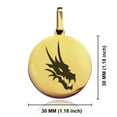 thumbnail image 2 of Stainless Steel Mythical Dragon Head Round Medallion Pendant Necklace, 2 of 3