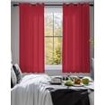 thumbnail image 3 of Pure Red Sheer Curtains 39 Inch Length 2 Panels Set for Living Room/Bedroom, Simple Solid Color Kitchen Curtains with Grommet Semi-Sheer Curtains Drapes Voile Window Treatments 27.5"x39"x2, 3 of 7