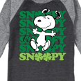 thumbnail image 3 of Snoopy Clover Dance - Toddler And Youth Raglan Graphic T-Shirt, 3 of 5