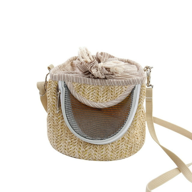 Billuyoard Bolsa de transporte para hámster, mano de obra, accesorios transpirables para exteriores, mascotas pequeñas, erizo, azúcar, Aseo de mascotas Café Ligero