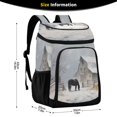 thumbnail image 2 of Backpack Cooler lunch bag 36 Can Capacity Insulated Bag for Camping, Beach, Hiking & Travel Black Horse and An Old Barn, 2 of 7