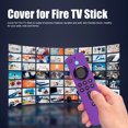thumbnail image 4 of Firestick Remote Control Silicone Cover Replacement Fire TV Stick Cover Glow in The Dark, Anti Slip Silicone Protective Case with Lanyard (Purple Set), 4 of 9