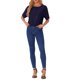 thumbnail image 2 of Camisa de lentejuelas INSPIRE CHIC para mujer, blusa brillante de manga dolman oversize, bling y glitter, talla XS, azul marino, 2 of 6