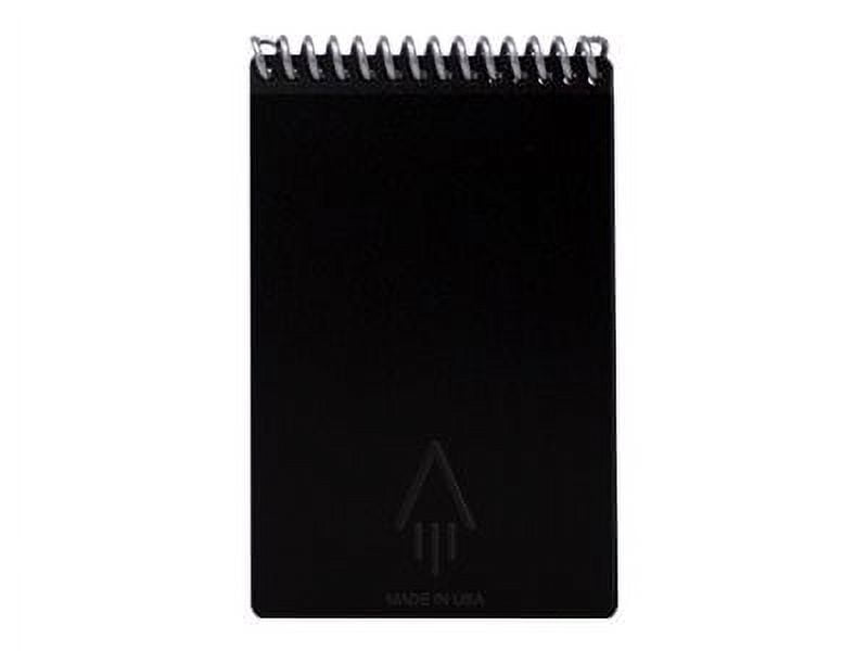 Rocketbook Mini Spiral Writing Pad, Dot Grid, 3.5 x 5.51", 24 Sheets, Black