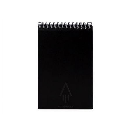 Rocketbook Mini Spiral Writing Pad, Dot Grid 3.5"x5.51", 24 Sheets/48 Pages, Black