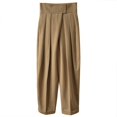 thumbnail image 3 of Pantalones de traje de velcro con diseño de cintura alta de lujo para mujer, pantalones holgados de pierna ancha y piso con tapeta inclinada para primavera y otoño 195, 3 of 5