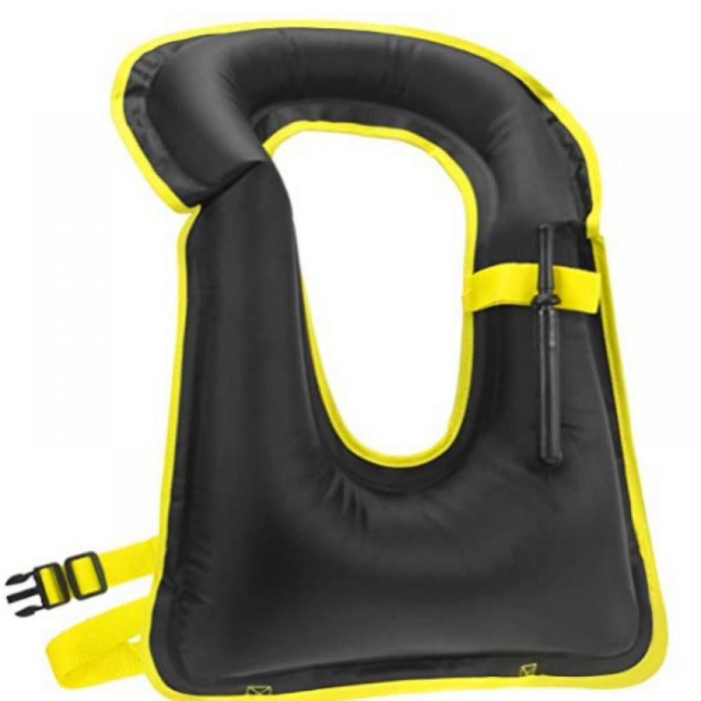 Swim Life Jackets Unisex Inflatable Diving Safety Snorkel Vest Jacket Blue/Green 