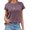 Purple, variant on Women Summer Cap Sleeve Tank Top Crew Neck Solid Casual Basic Tee Shirt
