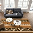 thumbnail image 4 of Area Rug 4'x6' Mexican Striped Leopard Print Brown Washable Area Rugs Non Shedding Floor Carpet Rubber Backing Non-Slip Indoor Mats for Living Room Bedroom Kitchen, 4 of 8