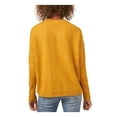 thumbnail image 2 of VINCE CAMUTO Womens Yellow Stretch Ribbed Center Seam Drop Shoulder Heather Long Sleeve Crew Neck Sweater L, 2 of 2