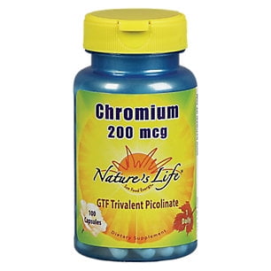 Le chrome picolinate 200mcg Nature's Life 100 Caps