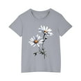 thumbnail image 2 of Nskgu Girls T Shirts Short Sleeve Shirts Round Neck Tunic Tops Casual Floral Printed Blouses Girls Tops Cute Tee Summer Shirts Size 3-14 Years, 2 of 5