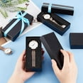 thumbnail image 5 of 6pcs 1-Slot Watch Box Black Cardboard Watch Storage Box 2.5 x 5.7 Inch Watch Display Holder Watch Travel Case with Sponge for Wristwatches Bracelet Jewelry Packing Organizer DIY Making, 5 of 6