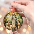 thumbnail image 4 of Lady Fatima Catholic Christmas Ornament, Ceramic/Acrylic Ornament, Gift for Mom, Romantic Valentine Decoration, Holiday Festival Ornament, 2025 Edition, 4 of 5