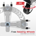 thumbnail image 5 of Ktaxon Snowmobile Dolly, 3 PCS 1500 LBS Capacity with 3”PUSwivel Casters for Smooth Moving & Scratch-Free Ski Protection, Black, 5 of 7