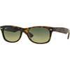 Ray Ban RB2132 894/76 52M Matte Havana/Blue/Green Polarized NEW WAYFARER