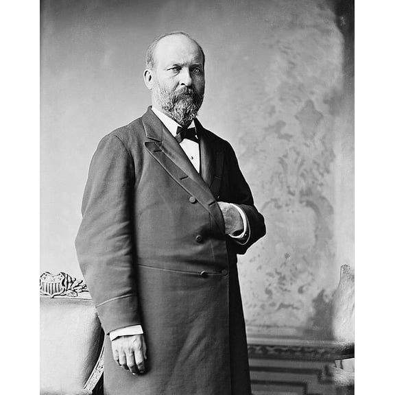 President James Garfield Portrait - 12x18 Inch Laminated Poster - Stunning Detail and Bold Colors