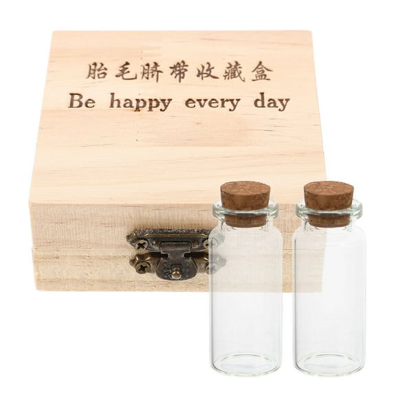 Raindrops 1 Set Fetal Hair Storage Box Tooth Treasure Chest Multi Color 8.00X8.00X3.50CM Home Decor