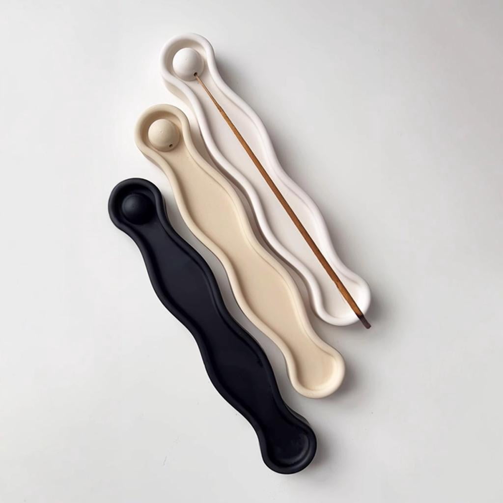 Silicone Mould for Decorative Incenses Holders Handmade Gypsum Home Decoration Mould Incenses Tray Crafting Mold