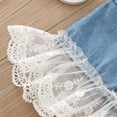 thumbnail image 5 of Youmylove Toddler Girls Sleeveless Ribbed Vest T Shirt Tops Denim Lace Skirts Outfits Toddler Girl Clothes, 5 of 8