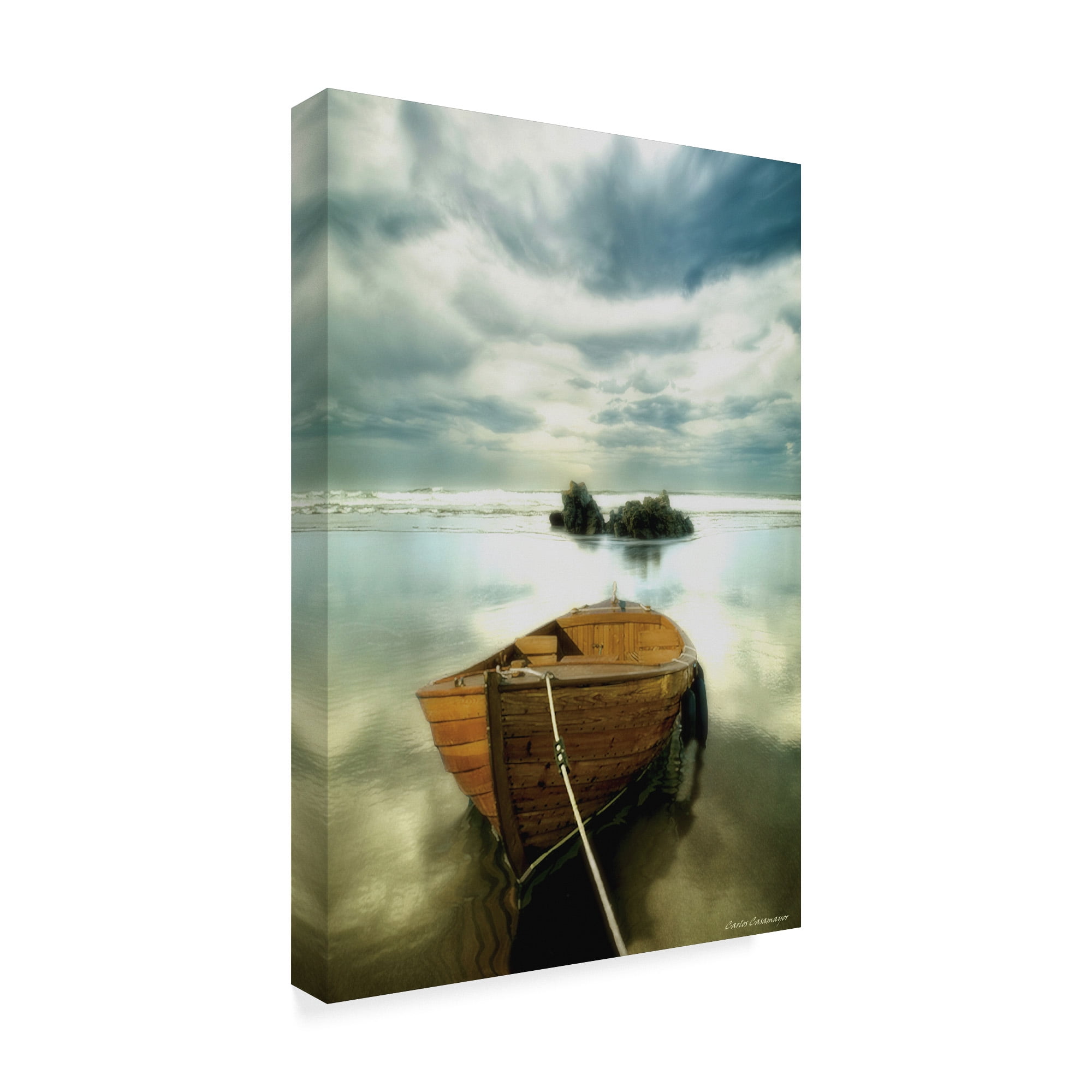 Trademark Fine Art 'The Old Boat' Canvas Art by Carlos Casamayor