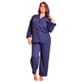 thumbnail image 3 of Up2date Fashion's Women's Woven Full-Sleeve Pajama Set with Piping, 3 of 3
