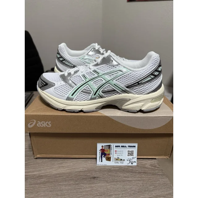Size 5 Mens / 6.5 Womens - Asics GEL-1130 White Mint Tint