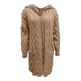 thumbnail image 5 of Kaondbfi Women's Cardigan, Open Front Cardigan Cable Knit Sweaters Solid Color Chunky Long Sweater Coats Winter Clothing for Women, 5 of 9