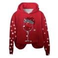 thumbnail image 4 of WEAIXIMIUNG Chandails en Molleton d'Automne Graphiques pour Femmes Automne et Hiver Noël Rouge Verre Imprimé Col Rond Manches Longues Chandail à Capuchon Sport Décontracté (1), 4 of 4