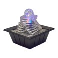 thumbnail image 2 of 8" Tall Polyresin Indoor Fountain with LED Light and 1l Capacity, Spiral Ice Design, 2 of 2