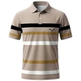 thumbnail image 3 of Afdoent Mens Polo Shirts Men's Summer Lapel Short Sleeve Shirt Color Block Fashion Casual Business Large Sized Breathable Casual Work Mens Shirts, 3 of 5