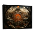 thumbnail image 2 of Designart "Tangerine Cream Dharma Cycle Of Existence" Spiritual Floater Framed Canvas Art Print, 2 of 7