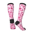 thumbnail image 4 of Easygdp Breast Cancer Ribbons Awareness Fashionable Adult Sockings&Sports Sockings&Breathable Sockings, Non-Pilling,Contrasting Color Design, 4 of 9