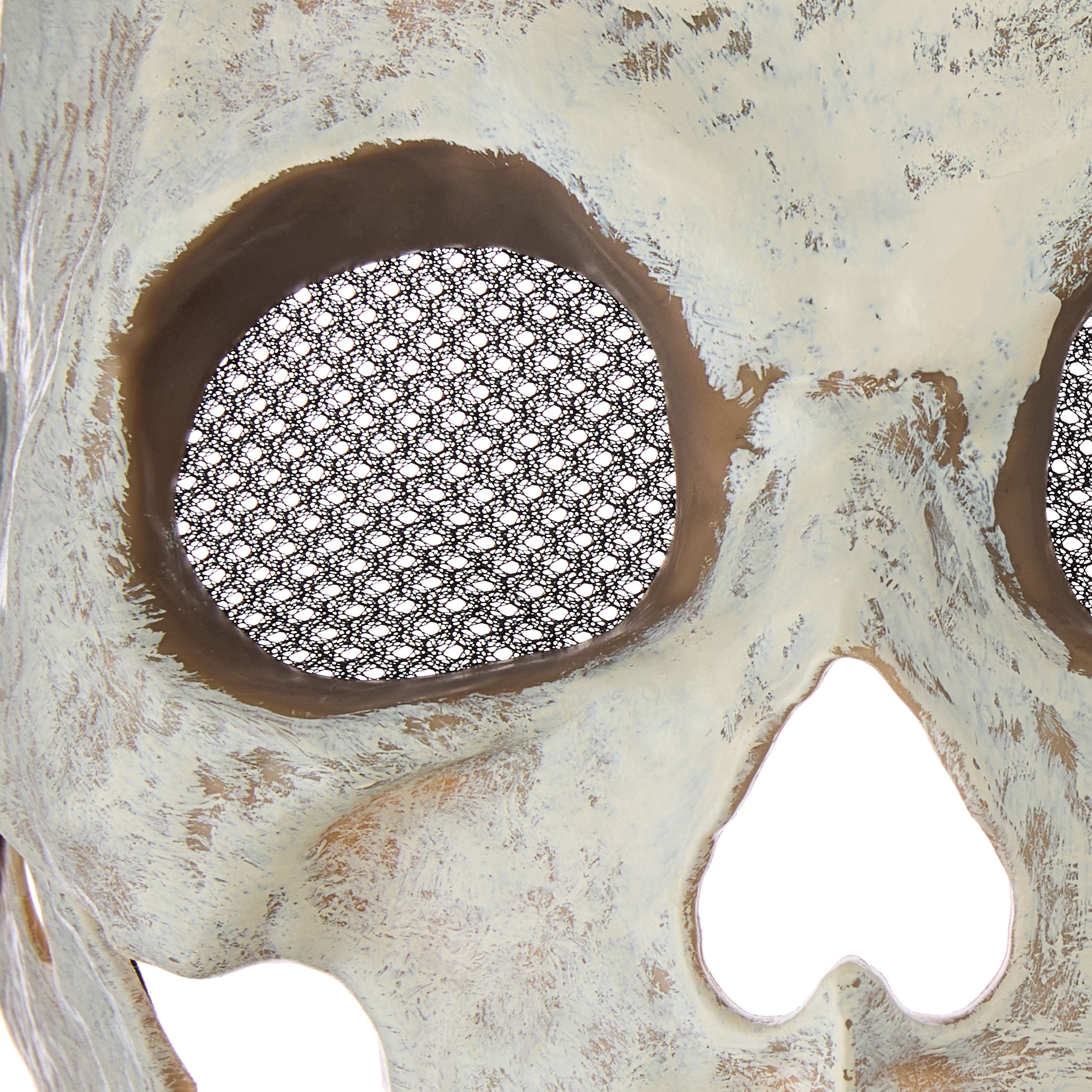 Skull Skeleton Mask Costume Accessory for Adults, Beige, Halloween by Way To Celebrate