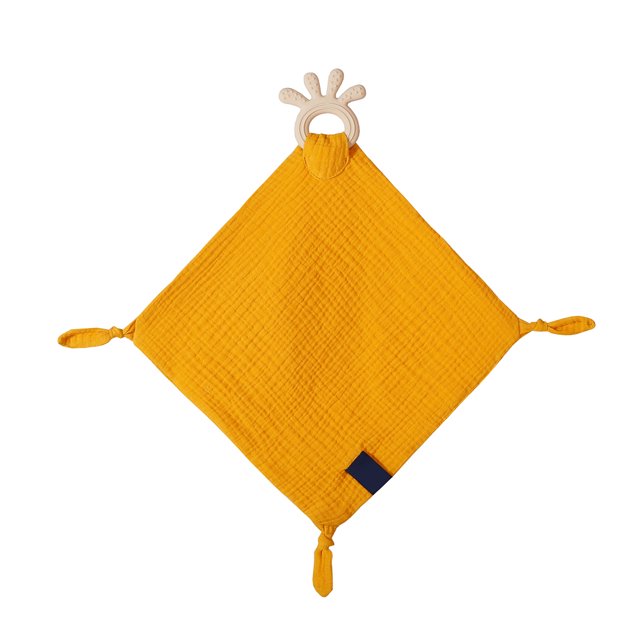 Toalla Appease Toalla de algodón suave para bebés, cómoda manta de seguridad relajante con anillo de mordedor para bebés y niños pequeños Tomshoo Toalla Appease