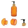 thumbnail image 5 of Unique Bargains 1 Pc Durable Cylinder Argyle Soap Dispenser 13.53oz Orange Black, 5 of 6