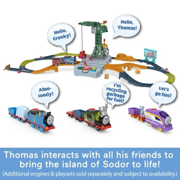 Thomas & Friends Talking Thomas Motorized Train Toy With Sounds - Includes Annie & Clarabel Cars