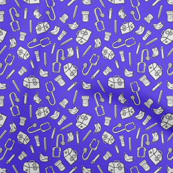 oneOone Georgette Viscose Dark Purple Fabric Scissor Sewing Material Print Fabric By The Yard 42 Inch Wide