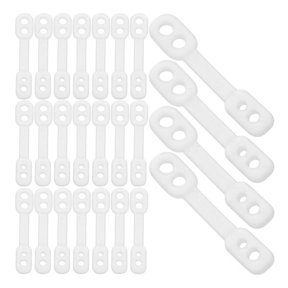 Qijita 50pcs Anti-Slip Off Fixed Buckle Anti-Drop Silicone Strips Hanger Fixation Tools