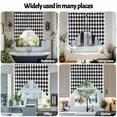 thumbnail image 3 of Swag Curtains Valances for Windows, Black White Checkered Plaid Short Kitchen Window Curtains Over Sink, Rustic Farmhouse Pattern Cafe Curtains Panel Set Of 2,Rod Pocket, 36 Inches Length, 3 of 8