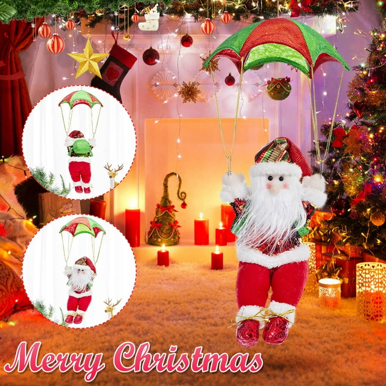 Tarmeek Christmas Decorations Christmas Parachute Santa Claus Doll