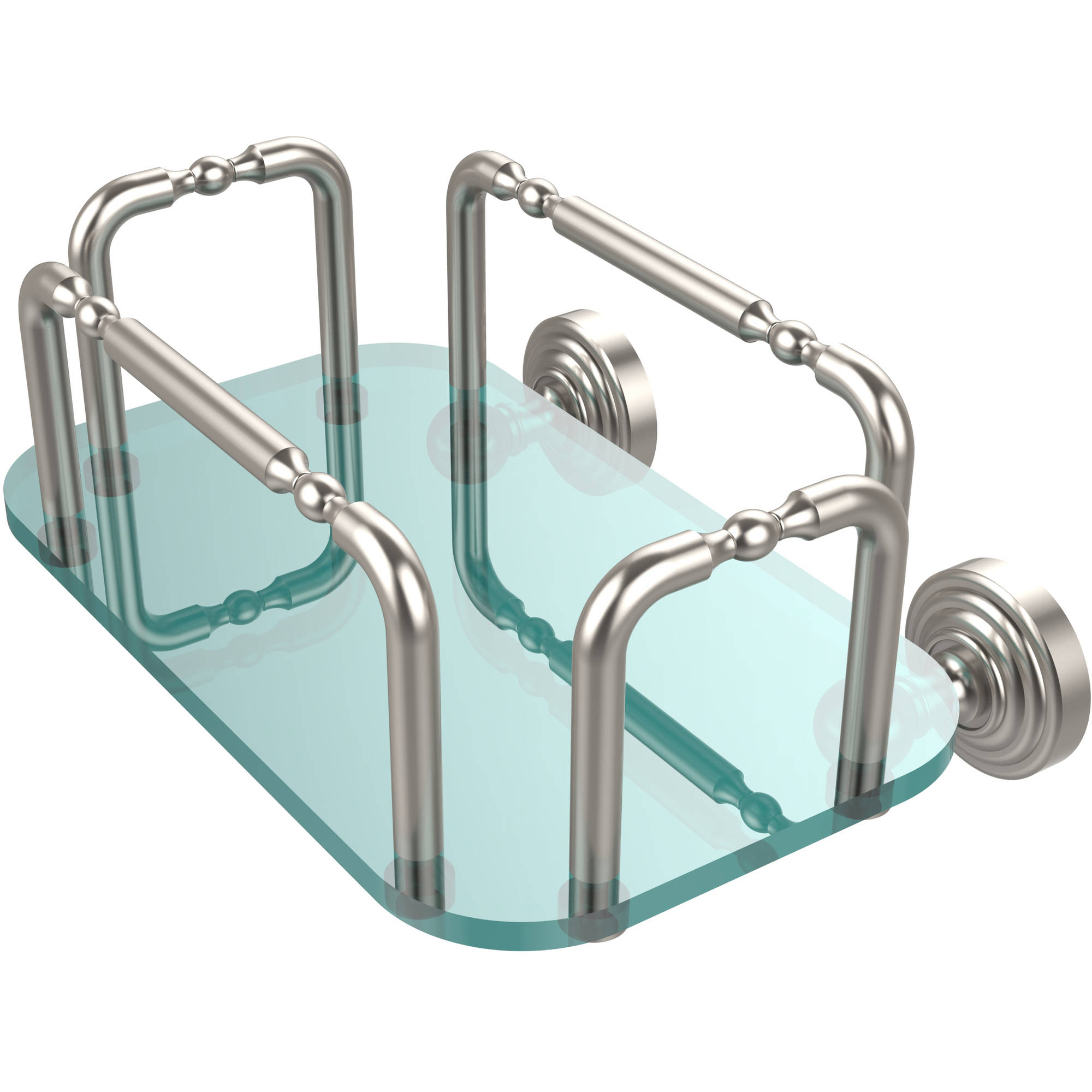 Waverly Place Wall Mounted Guest Towel Holder in Satin Nickel