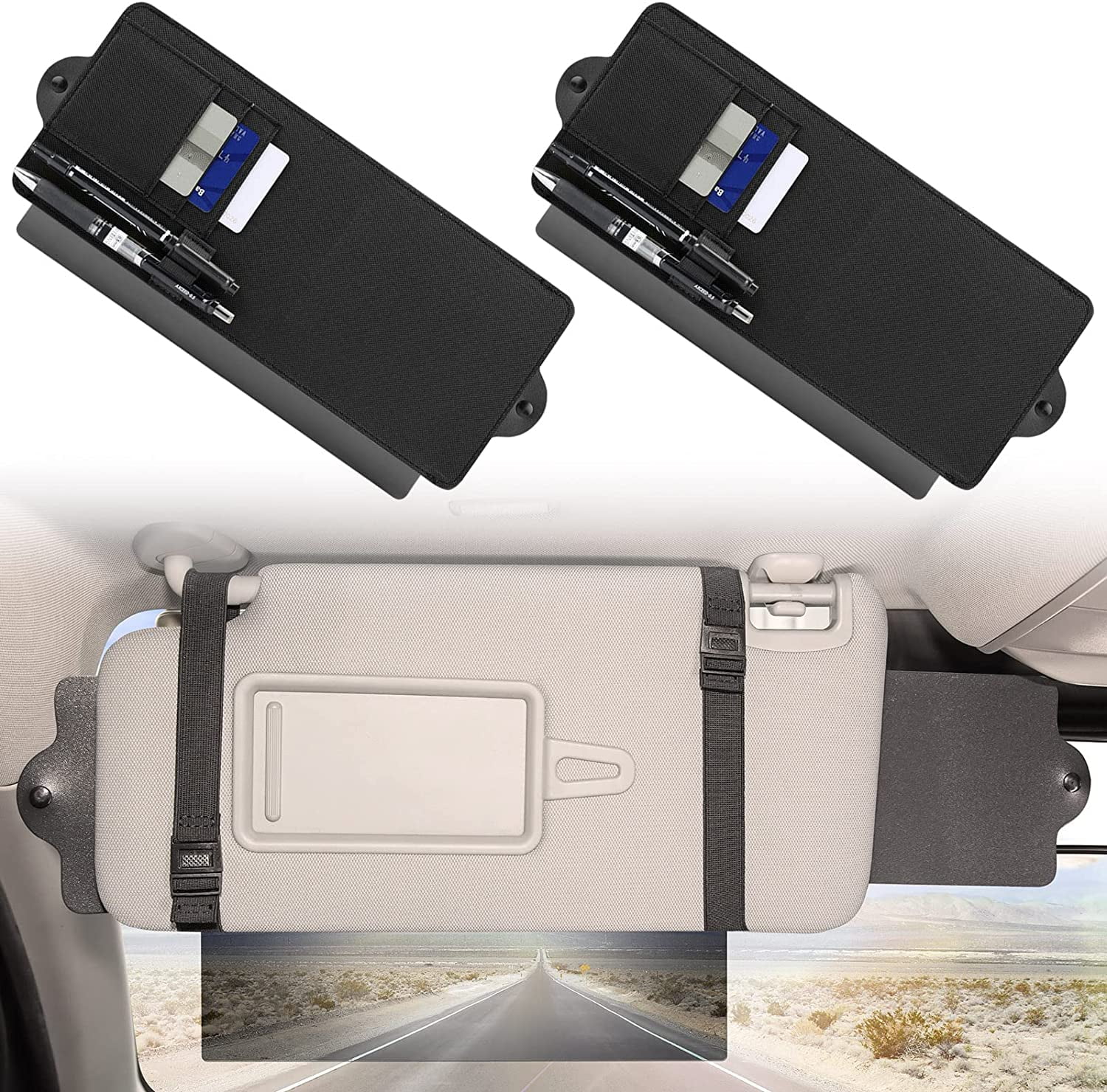 JOYTUTUS Sun Visor Sunshade Extender for Car, Adjustable Sun Visor