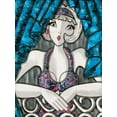 thumbnail image 2 of MIROTA 25x32 Gold Ornate Wood Framed with Double Matting Museum Art Print Titled - Rideaux bleus, 2 of 4