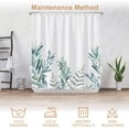 thumbnail image 4 of Botanical Shower Curtain, Sage Green Leaves Plants Floral Bathroom Curtain, Spring Natural Grove Shower Curtain Set with 12 Hooks for Bathroom, 72Wx72L, 4 of 6