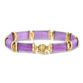 thumbnail image 3 of Ross-Simons Purple Jade Chinese Symbol Bracelet in 18kt Gold Over Sterling, Women's, Adult, 3 of 8