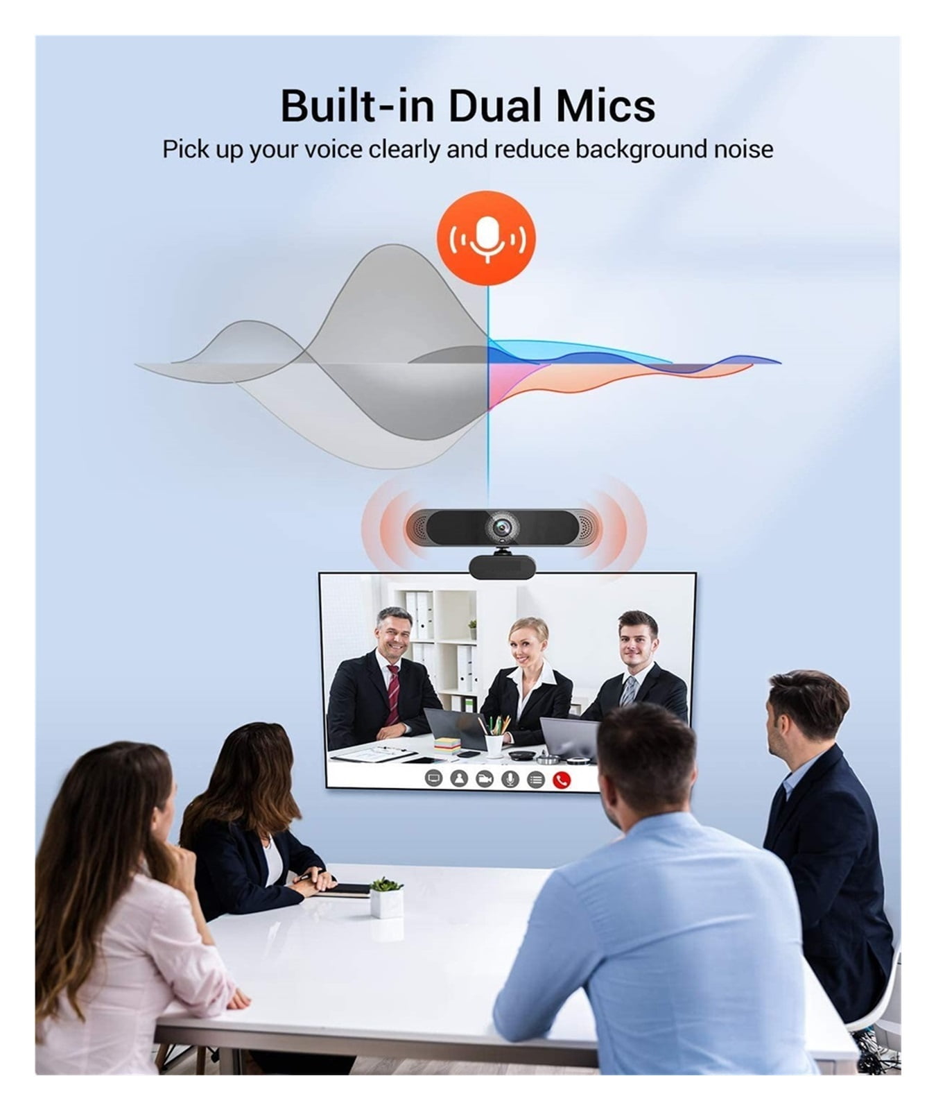 4K 8.0MP Webcam 3840x2160 30fts With Autofocus Lens/ Dual Mics/ Privacy Cover/ Tripod For For Laptop PC for Conferencing, Live Streaming, Recording ,HD Video