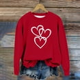 thumbnail image 5 of Valentine's Day Sweatshirt for Girls Red Heart Design Pullover Soft Stretchy Kids to Teens Sizes 4-16,Size 3 T, 5 of 9