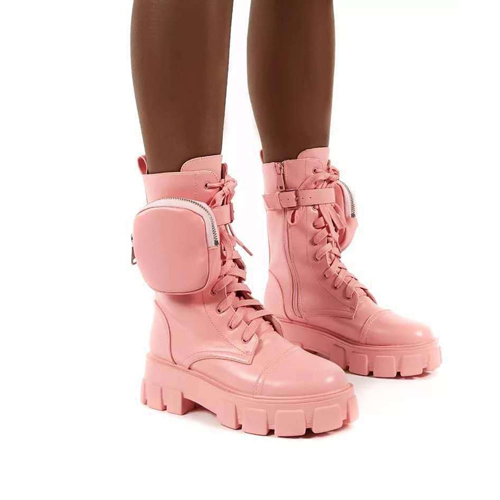 Exclusive Shoebox Womens Mid-Calf Boots Winter Knee High Calf Boots Ladies Lace Up Punk Military Block Heel Combat Army Boots Exclusive Shoebox Womens Mid-Calf Boots Winter Knee High Calf Boots Ladies Lace Up Punk Military Block Heel Combat Army Boots